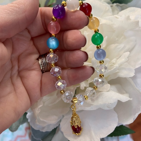 Brand new moonstone bracelet with piyao good luck charm - Picture 2 of 5